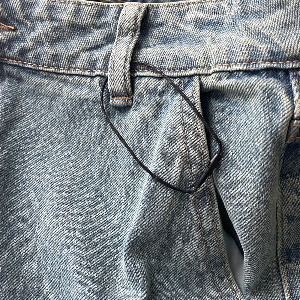 CIDER Denim Low Rise Solid Bowknot Pocket Wide Leg New Oversized Jeans Size M - Picture 11 of 12